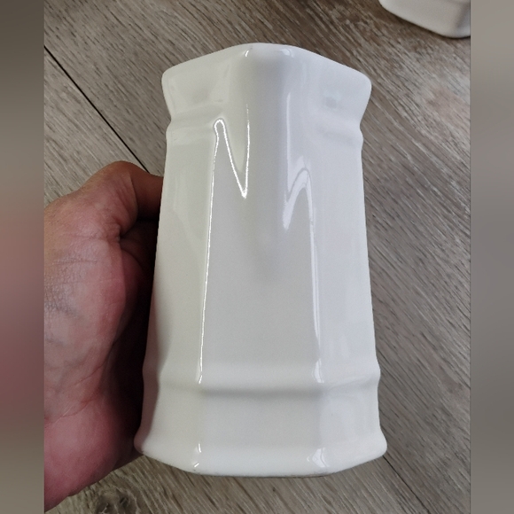 Pfaltzgraff Heritage White Creamer & Sugar Set Stoneware Glazed Pottery - Picture 4 of 14